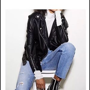 Free People Motorcycle Jacket